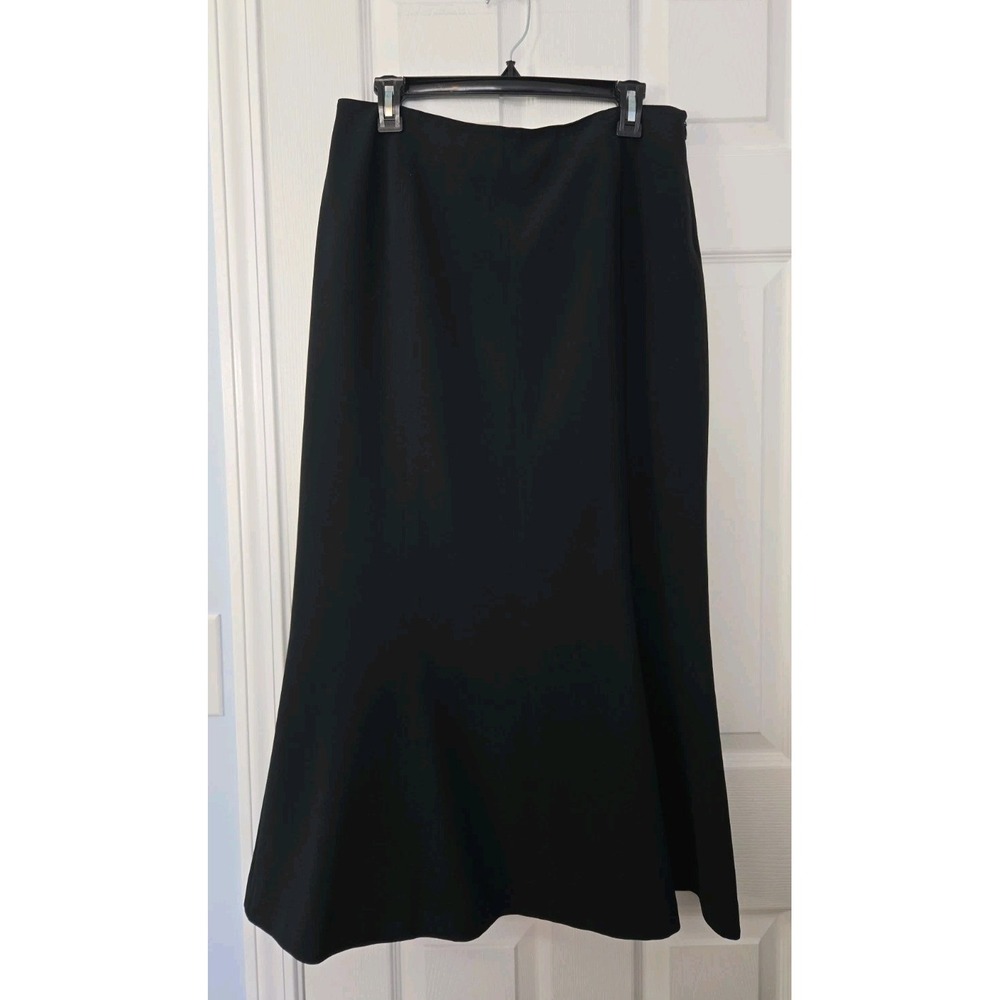JONES NEW YORK Women's Triacetate, Polyester Maxi A-Line Skirt Lined Black Sz 10